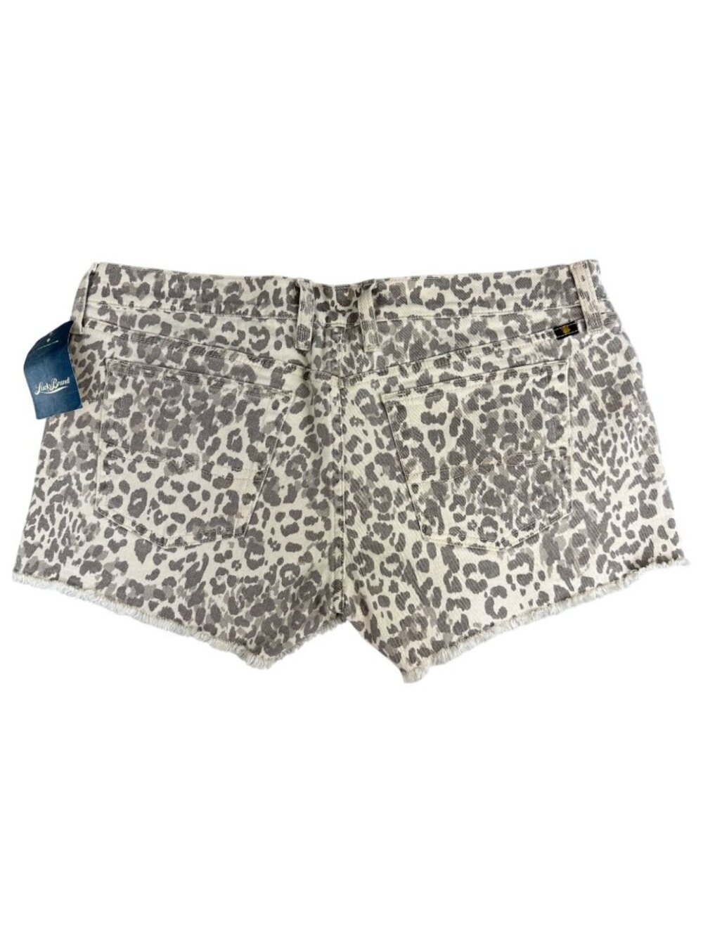 Lucky Brand Riley Animal Print Denim Shorts 6/28 Spring Cheetah Beach Travel - Picture 2 of 16